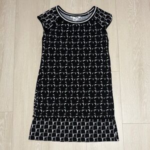 Max Studio Black Dress with White Pattern